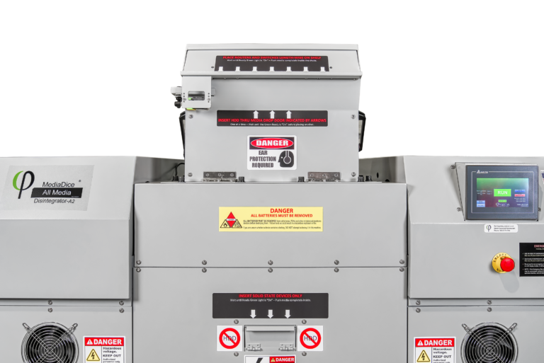 A2 hard drive shredder machine