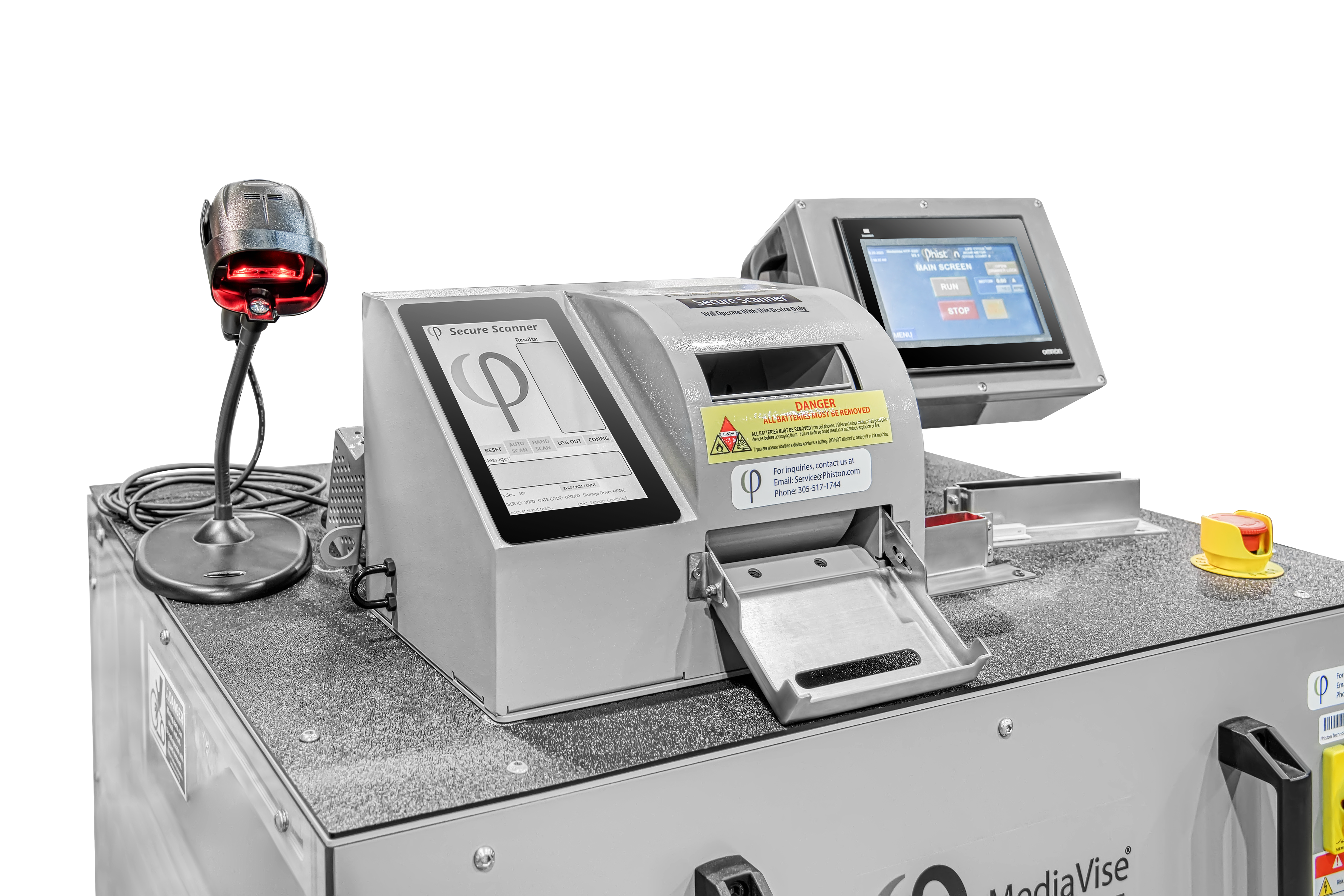 MediaVise® High Thru-Put SSD Destroyer