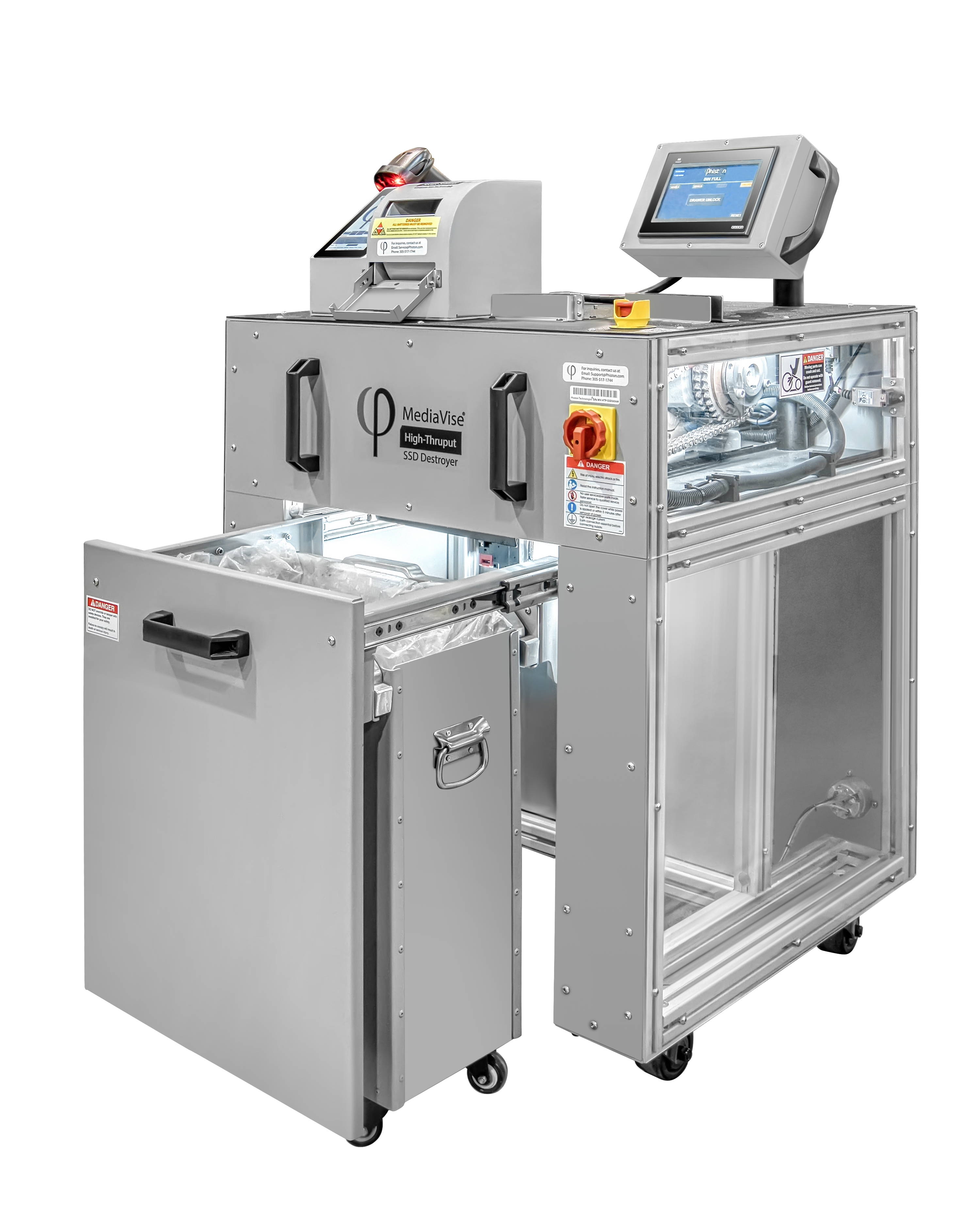 MediaVise® High Thru-Put SSD Destroyer